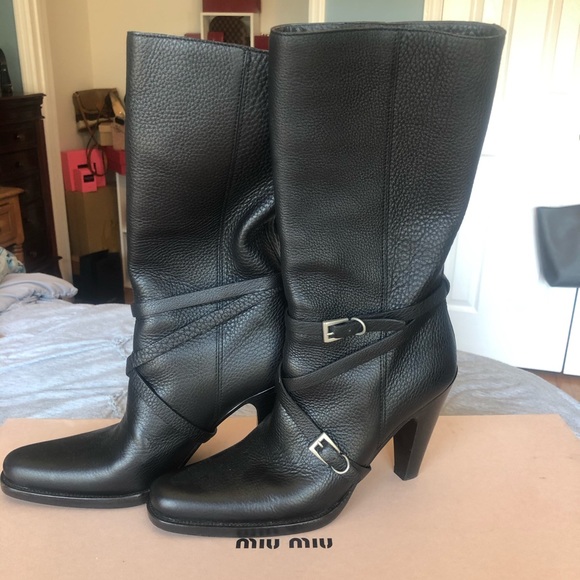 Miu Miu Shoes - miu miu strappy boots!